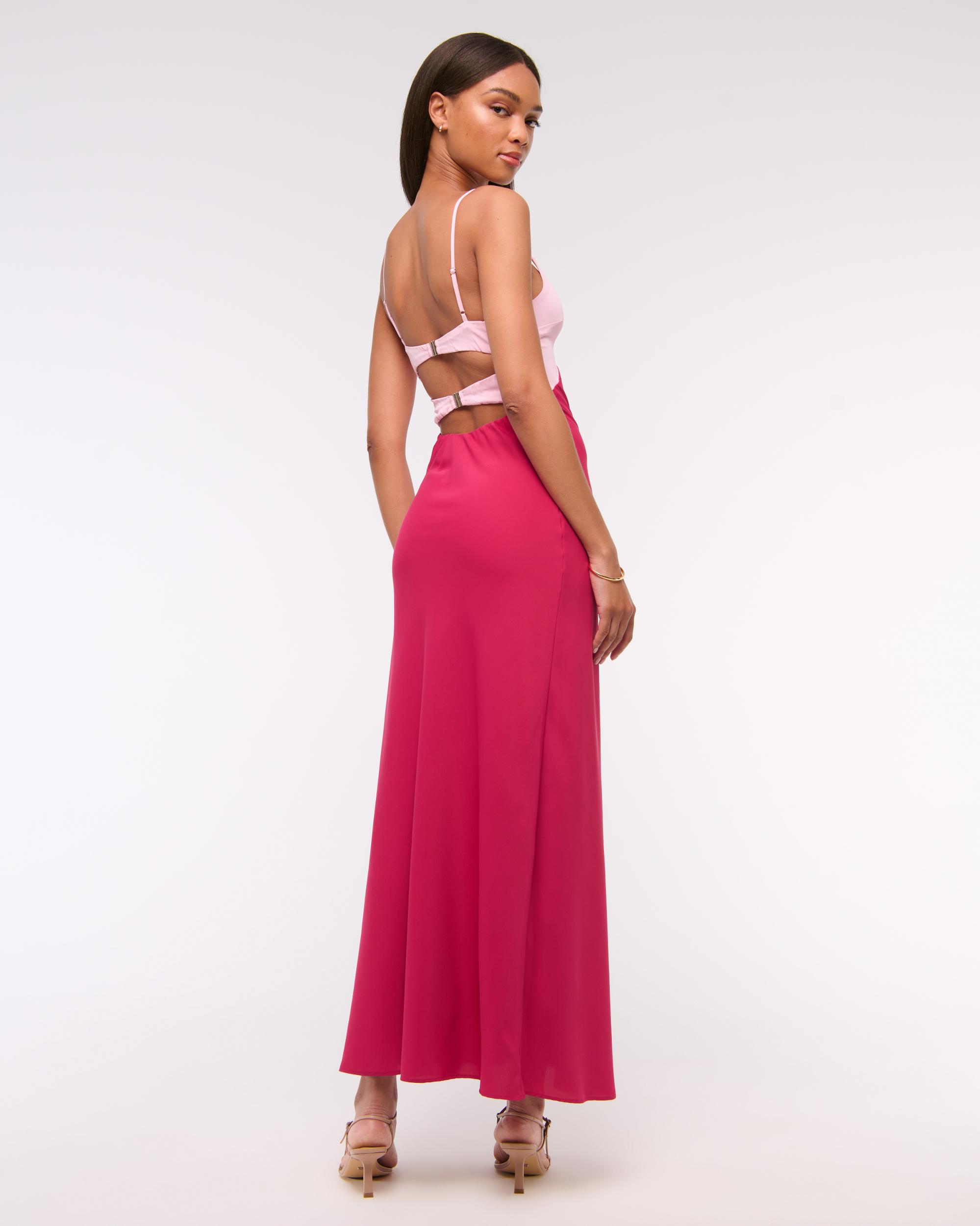 The A&F Julia Slip Cutout Maxi Dress Product Image