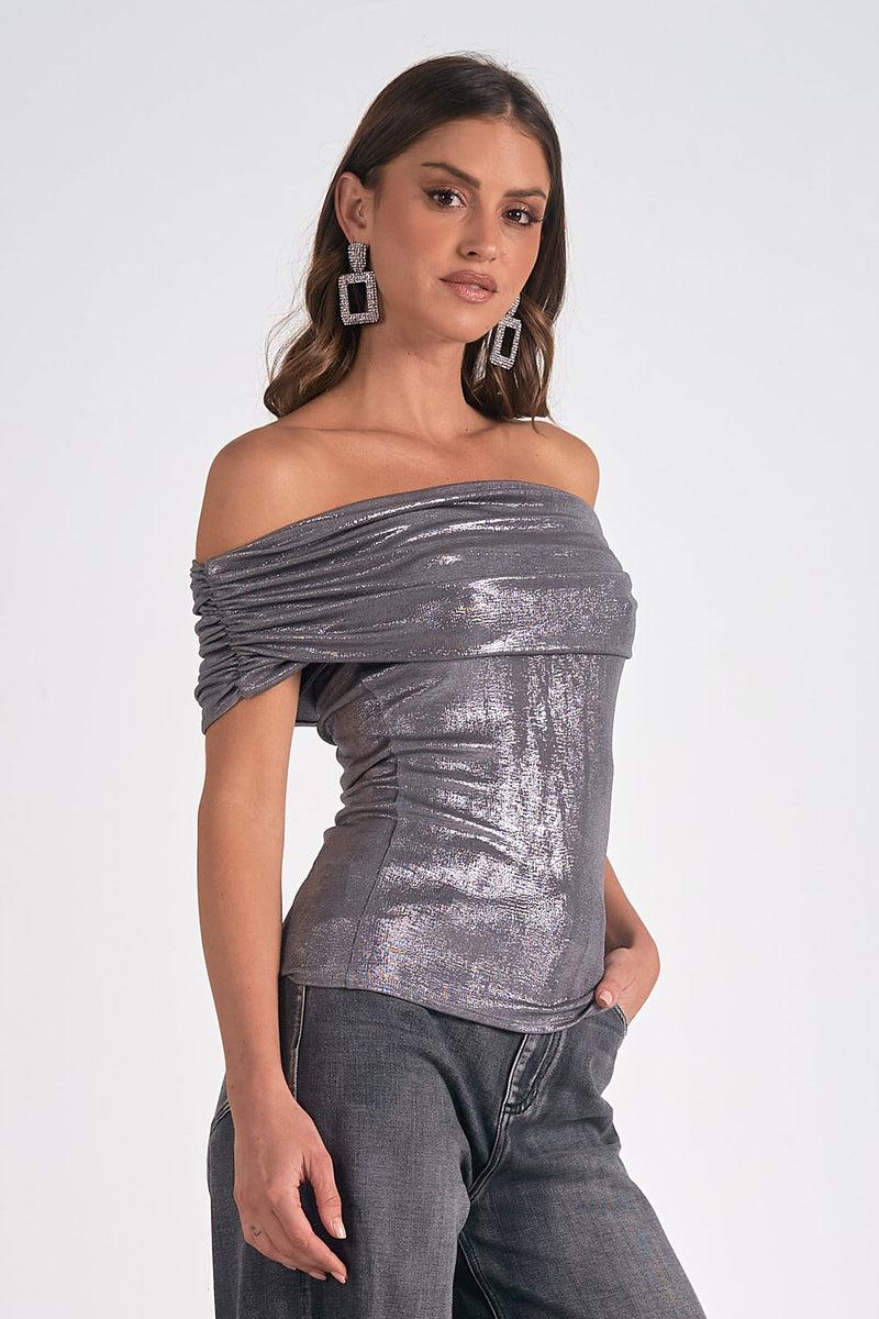Shimmer Off Shoulder Top Product Image