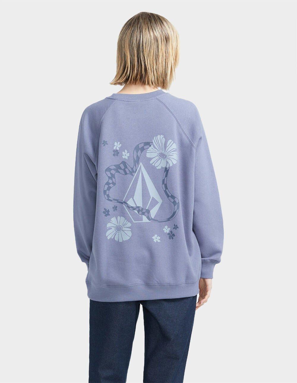 VOLCOM Stone Magic Womens Oversized Crewneck Sweatshirt - BLUE Product Image