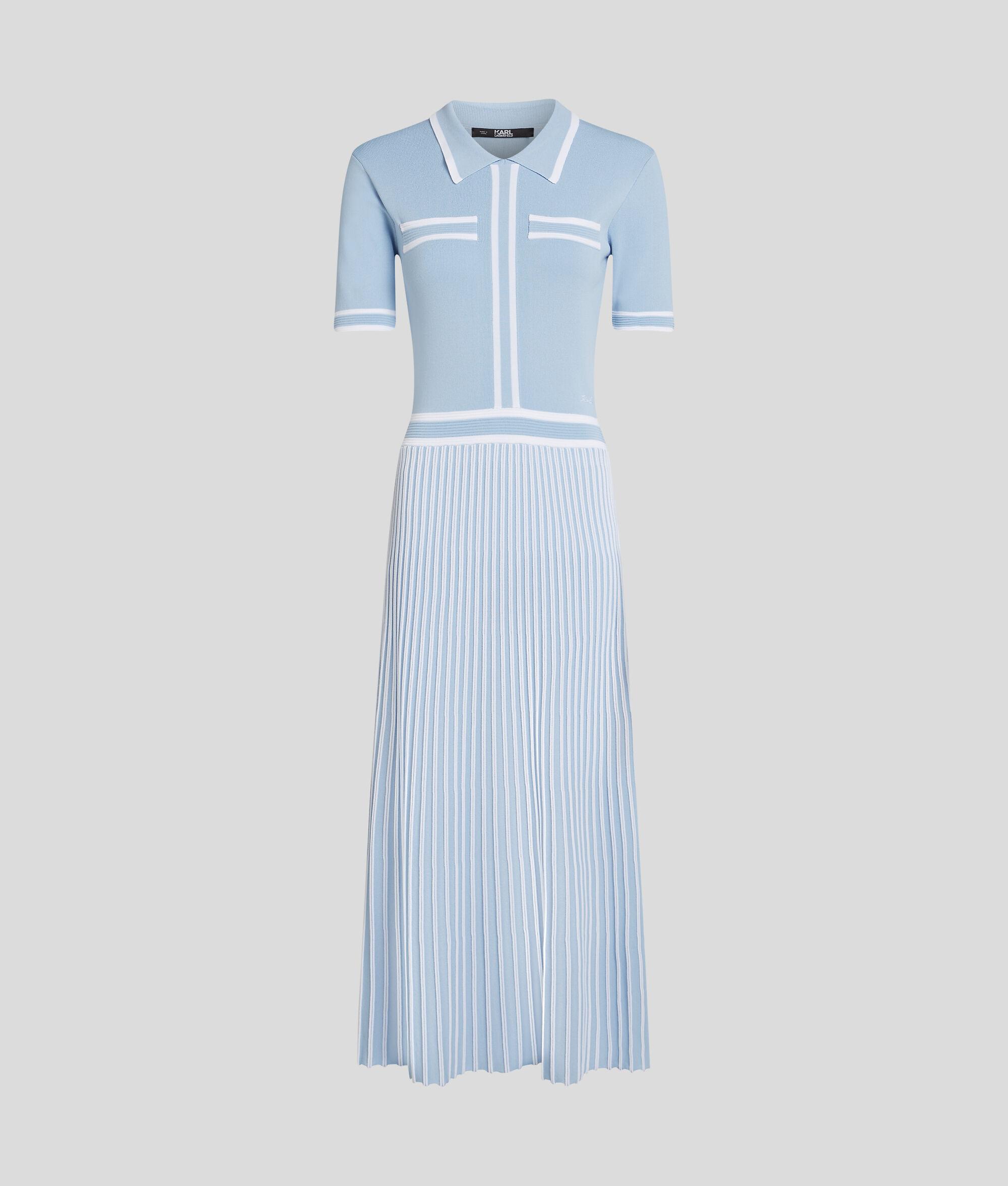 KARL ESSENTIAL PLEATED KNIT DRESS Product Image