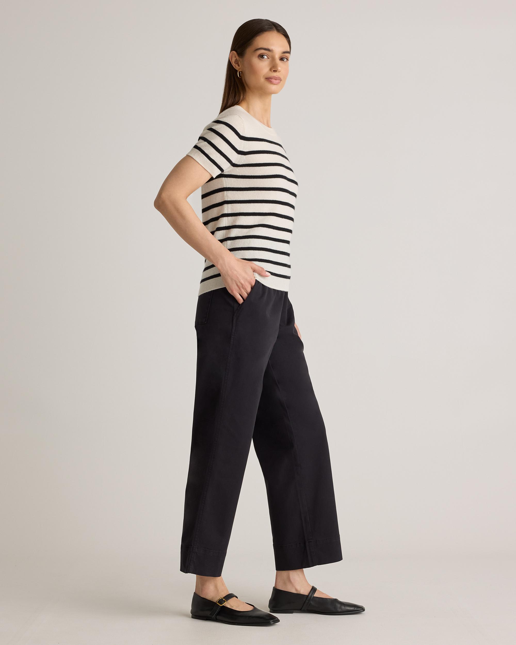 Quince | Women's Organic Stretch Cotton Wide Leg Chino Pants Organic Cotton Product Image