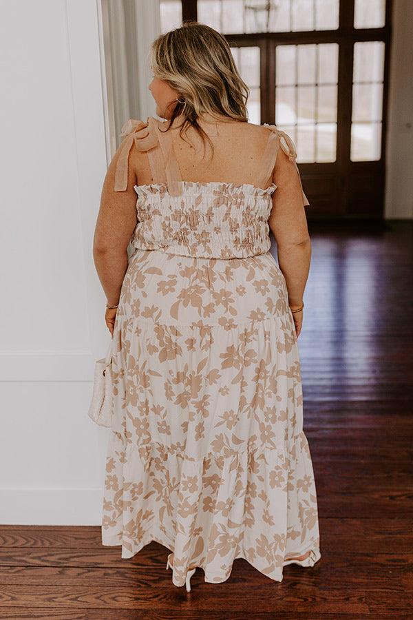 Happy Gatherings Floral Smocked Maxi Dress Curves Product Image