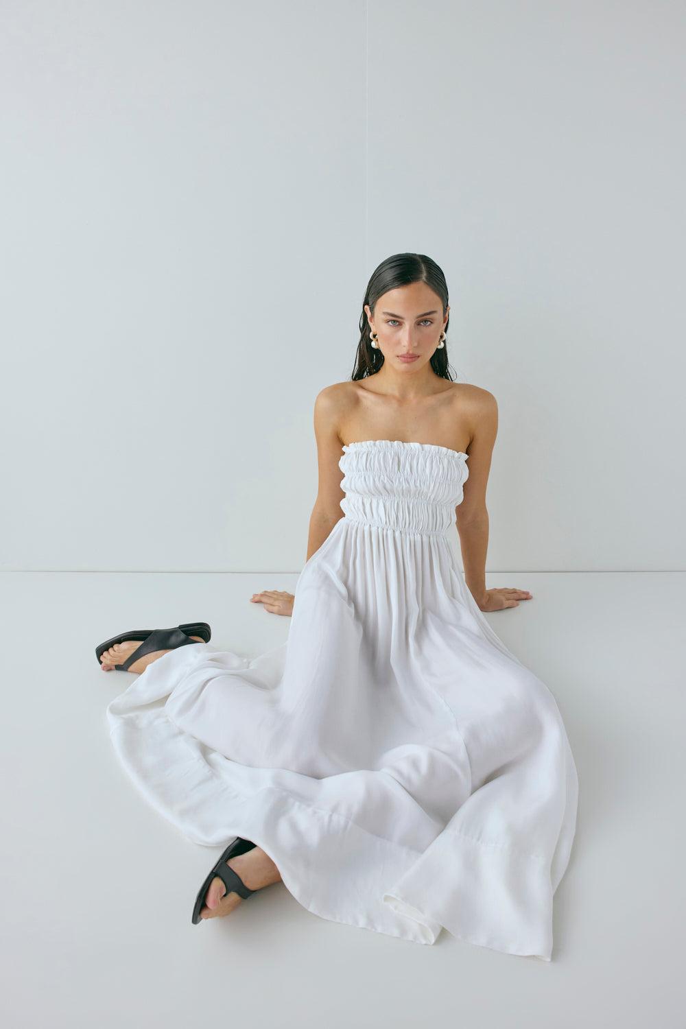 Eliana Maxi Dress White Product Image