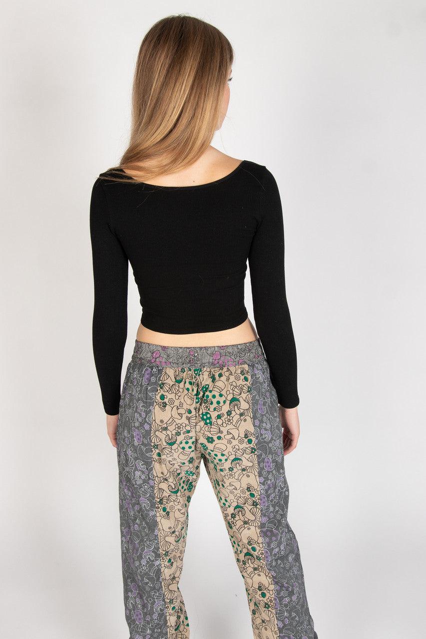 Long Sleeve Notch Neck Seamless Top Product Image