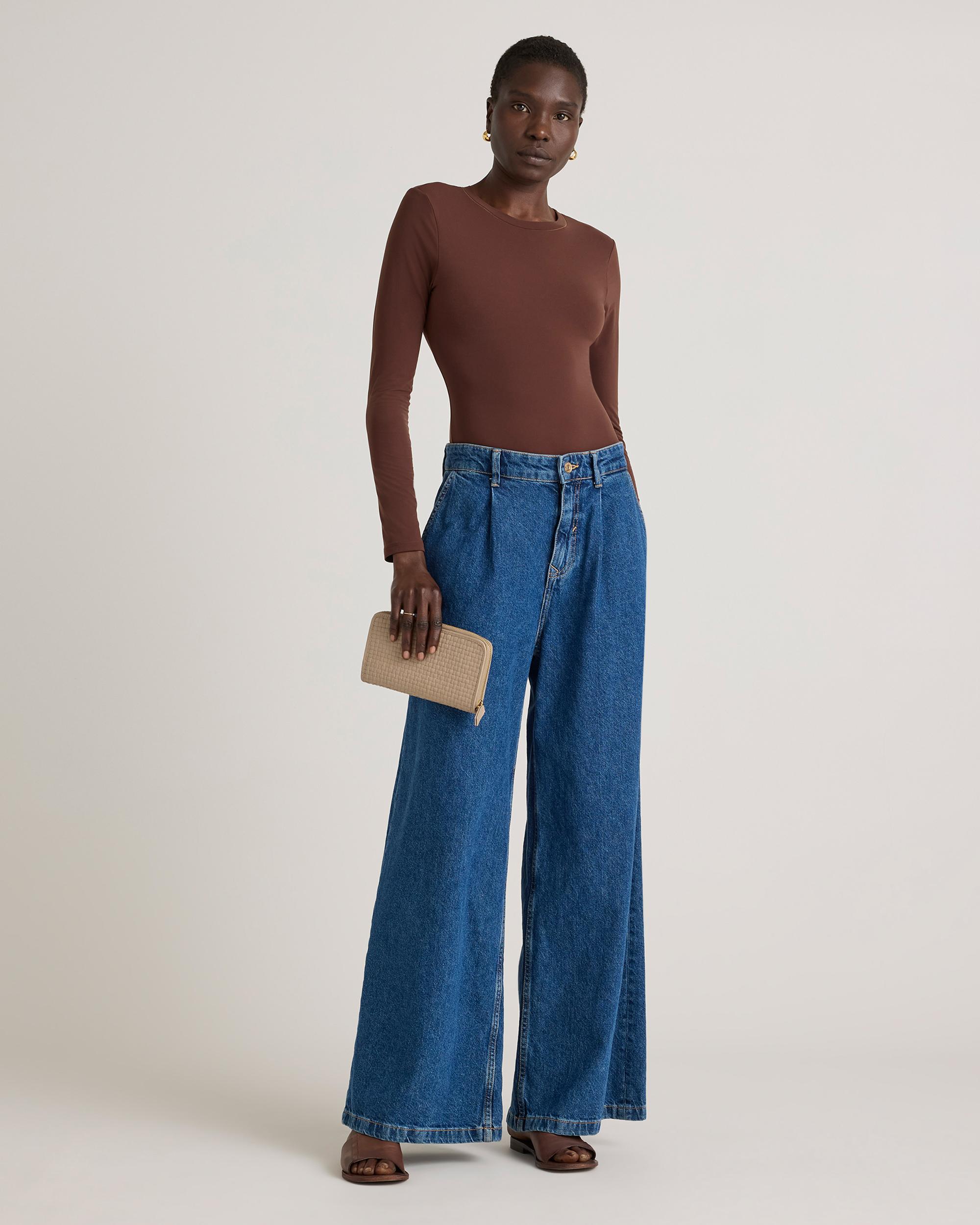 Quince | Women's Italian Leather Handwoven Continental Wallet Product Image