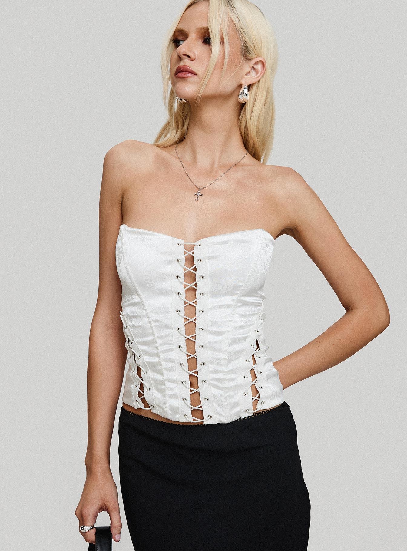 Mochi Corset Top White Product Image