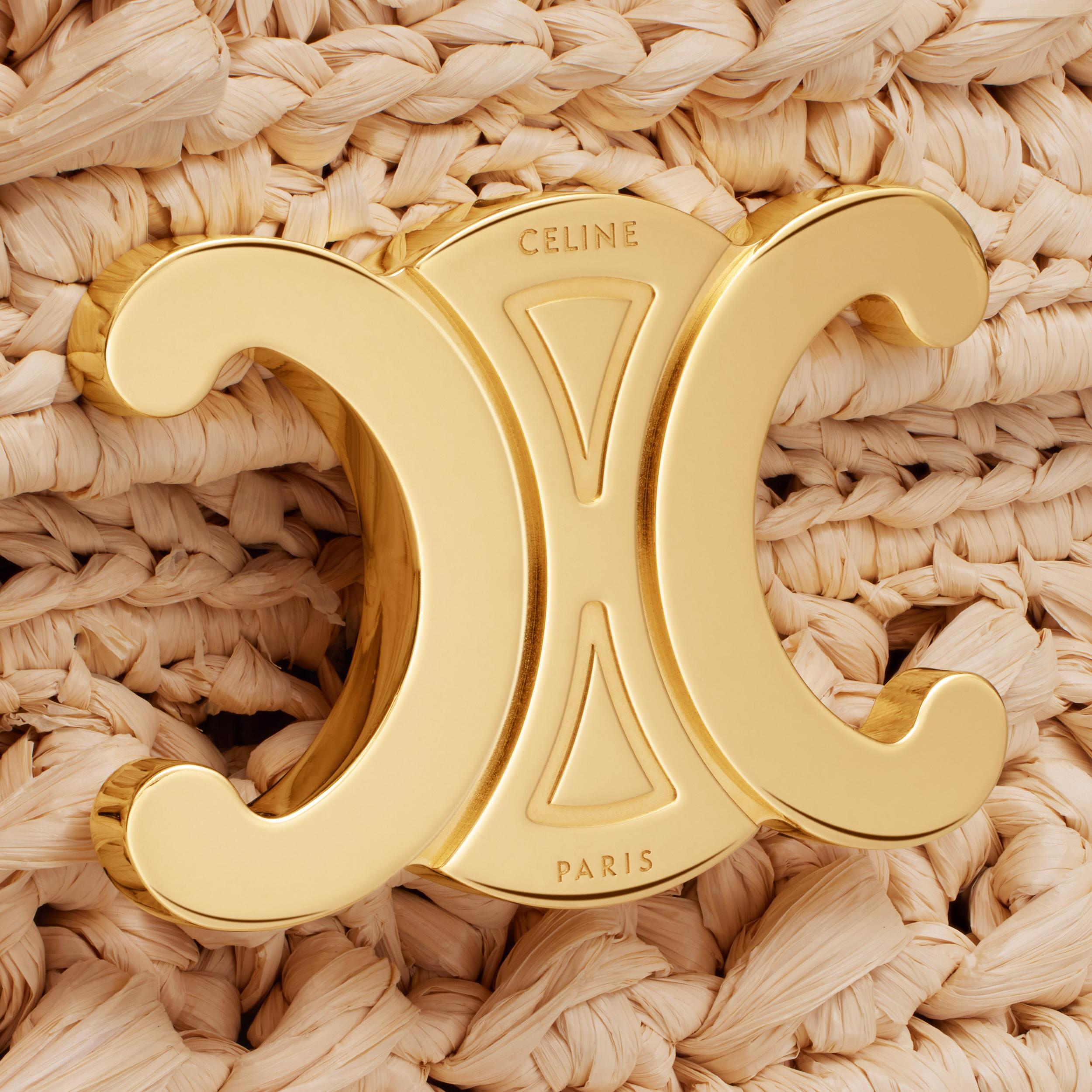 CHAIN SHOULDER BAG CLAUDE IN RAFFIA EFFECT TEXTILE Product Image