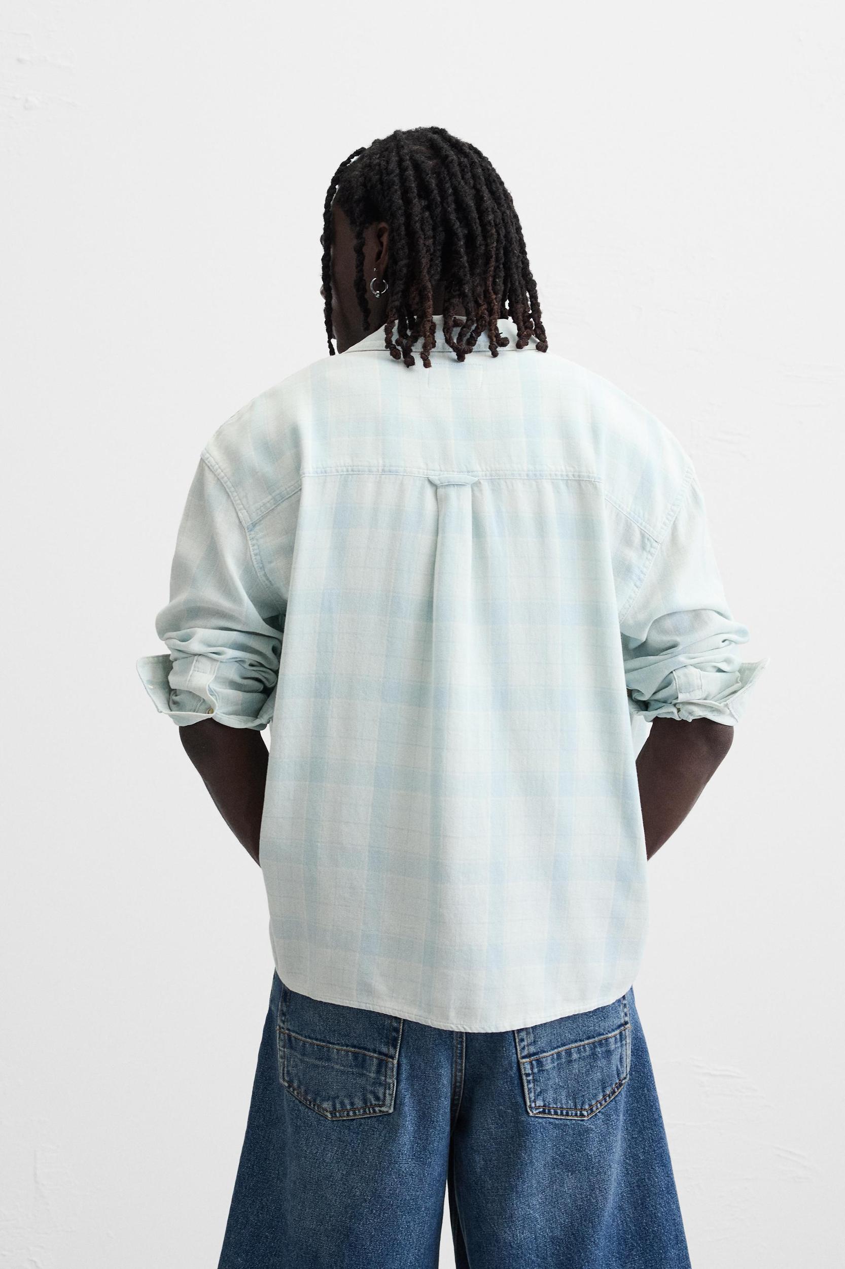PLAID DENIM SHIRT Product Image