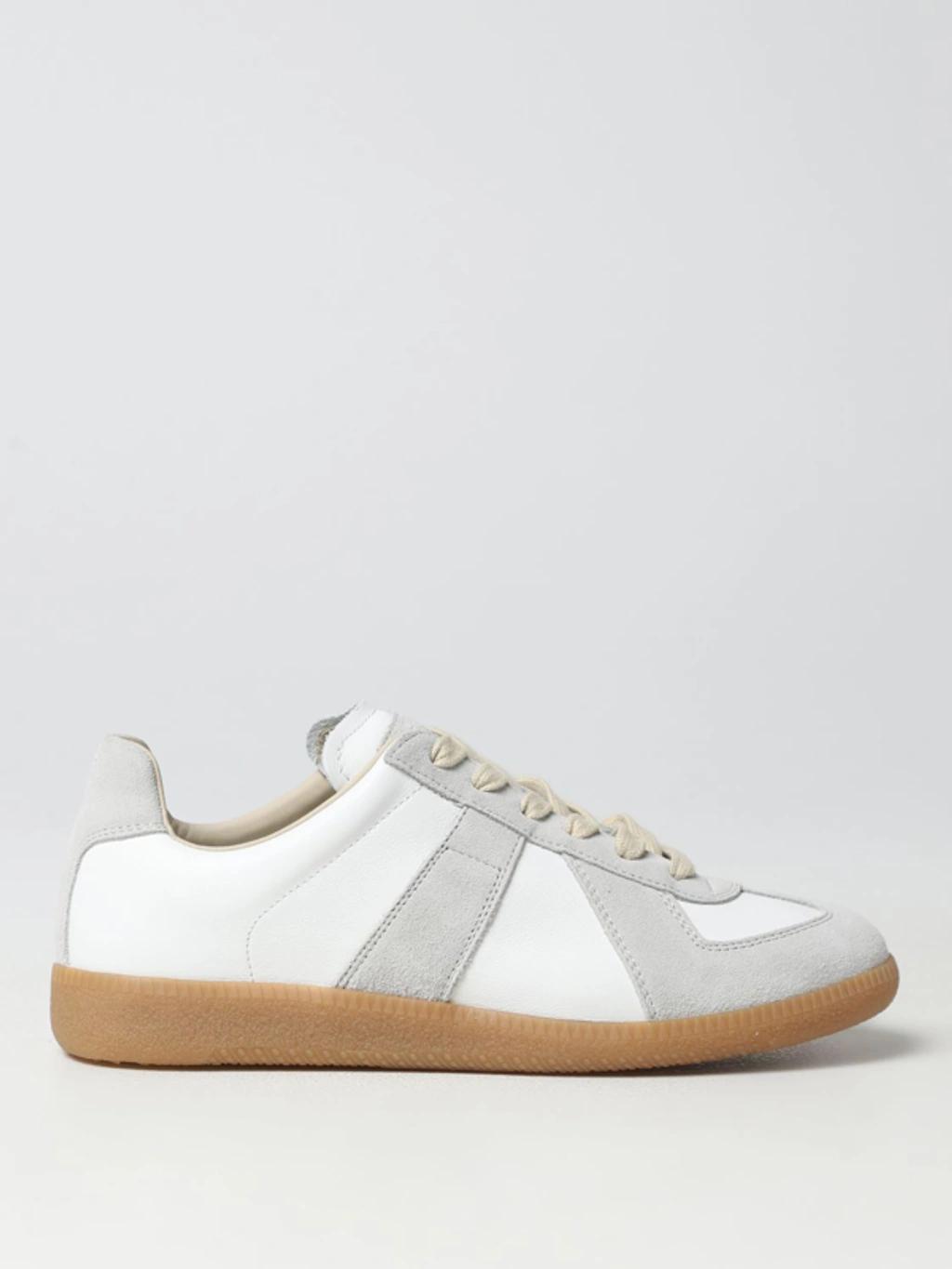 MAISON MARGIELA Replica Leather And Suede Sneakers In White Product Image