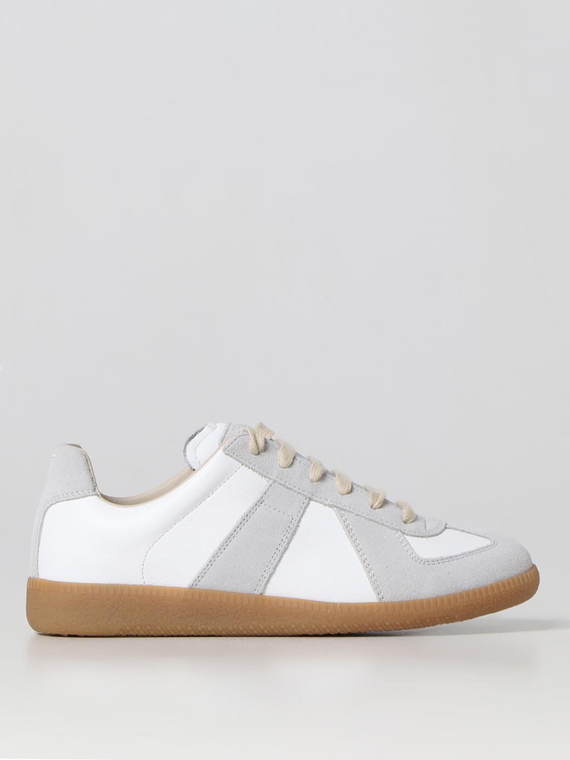 MAISON MARGIELA Replica Leather And Suede Sneakers In White Product Image