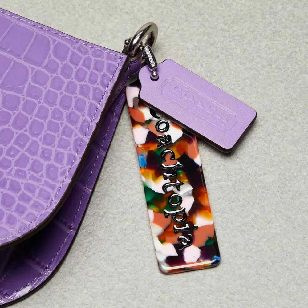 Small Wavy Shoulder Bag In Croc Embossed Coachtopia Leather Product Image