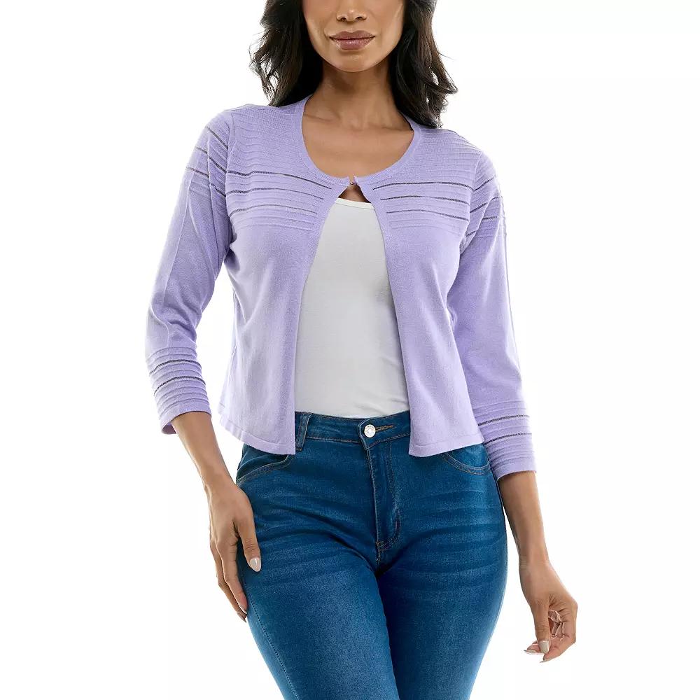 Women's Nina Leonard Knit Bolero Cardigan,  Product Image