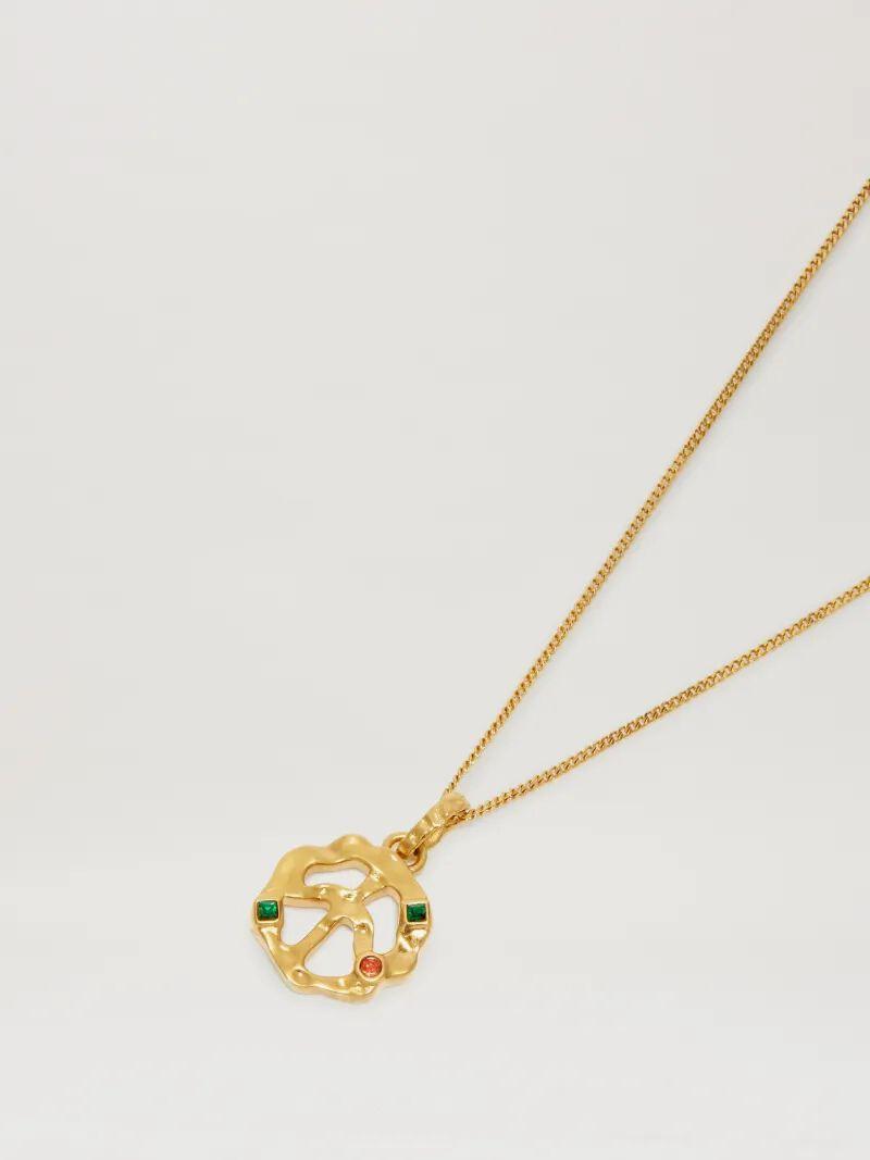 PEACE MELTED CHARM NECKLACE GOLD - MULTI Product Image