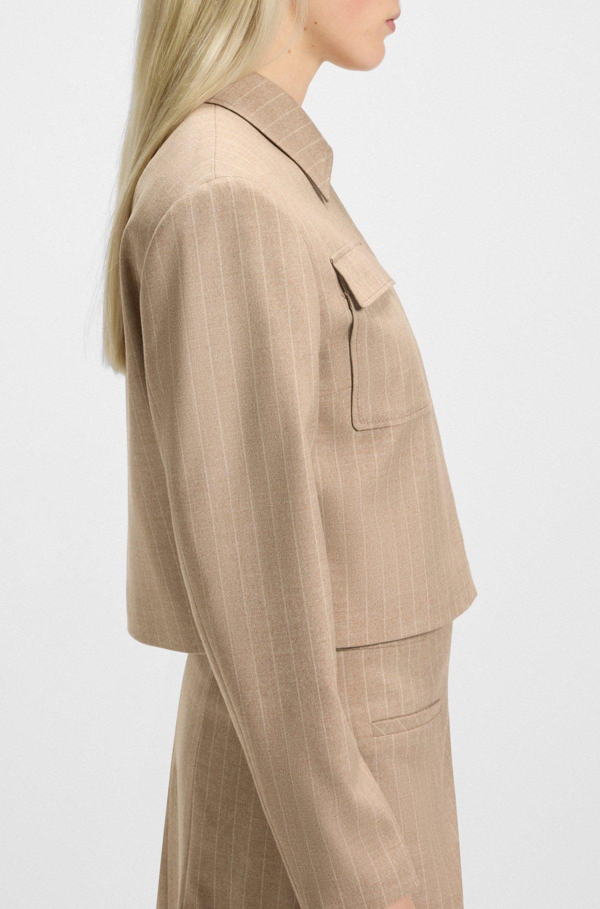 Relaxed-fit blazer in pinstripe flannel Product Image