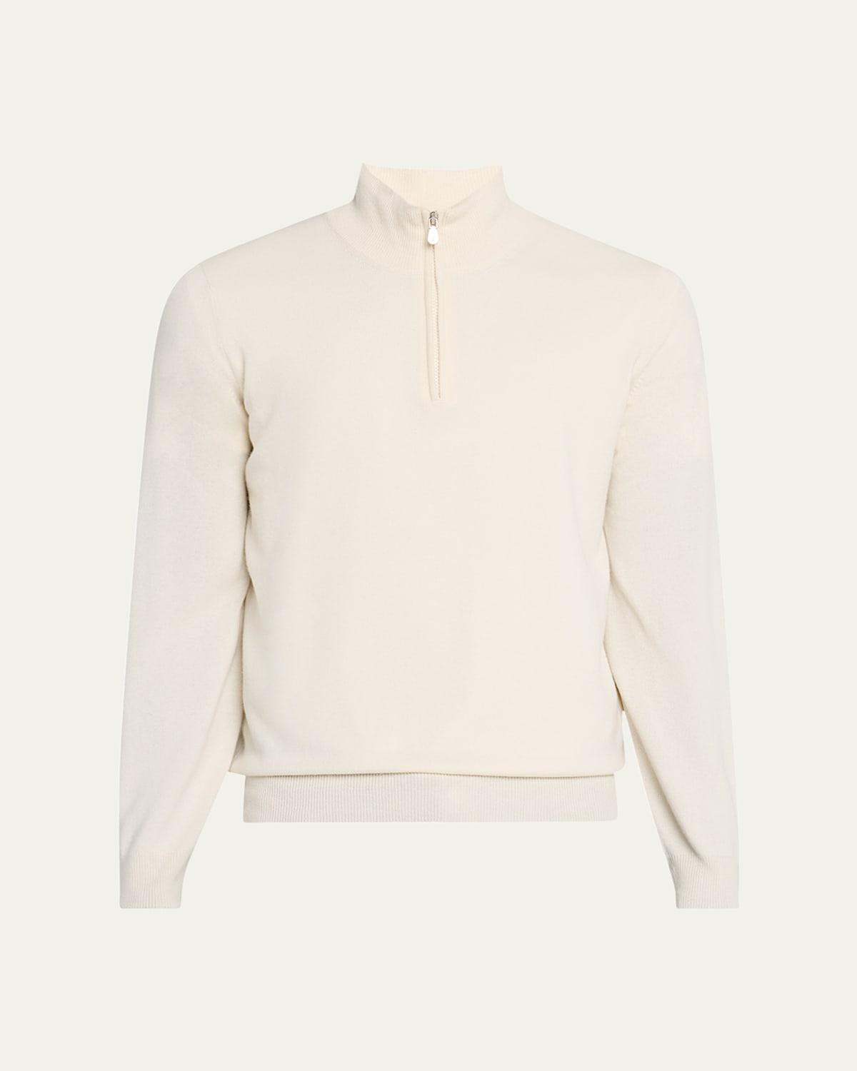 Mens Cashmere Half-Zip Sweater Product Image