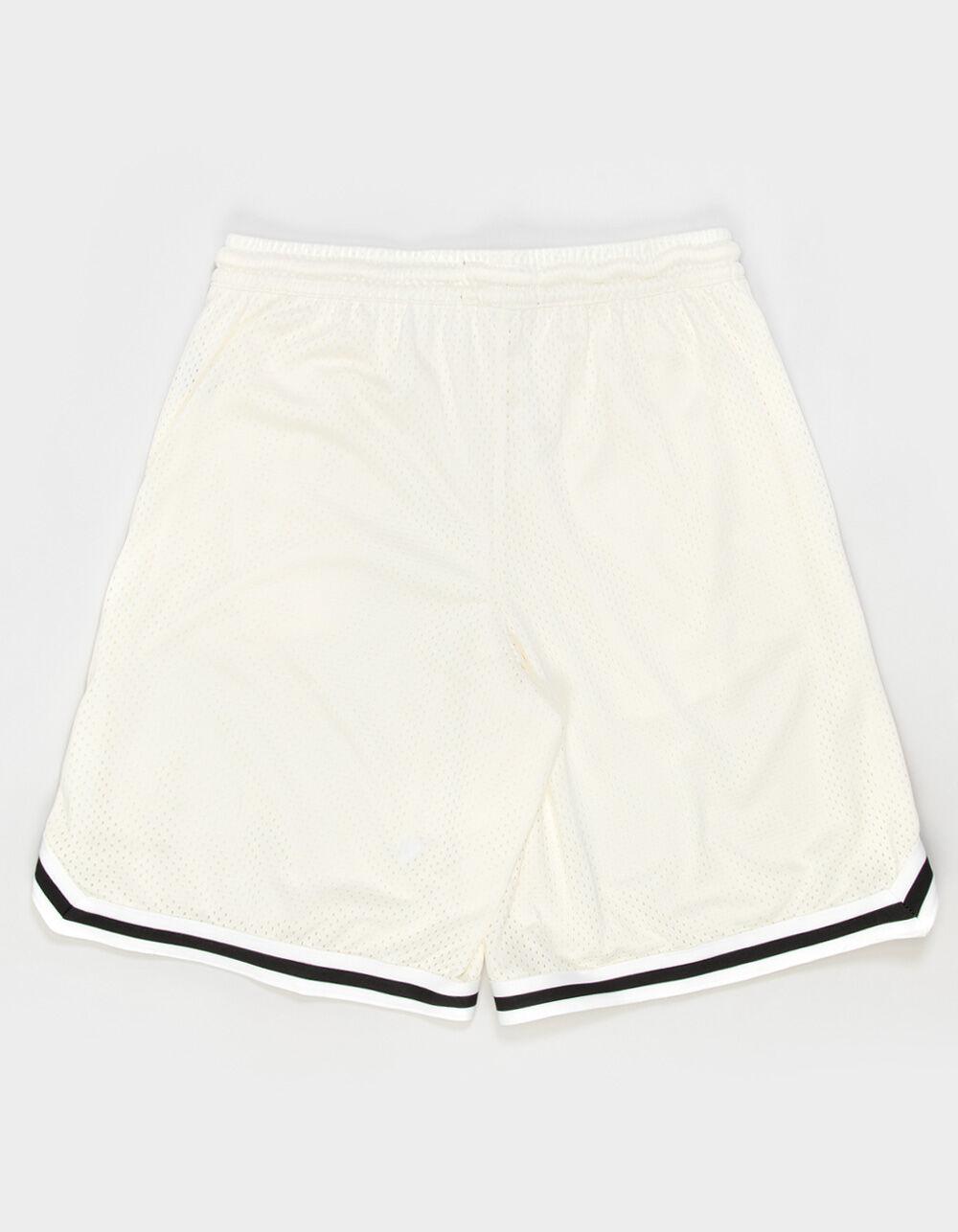 RSQ Mens Ribbed Trim Basketball Shorts - CREAM Product Image