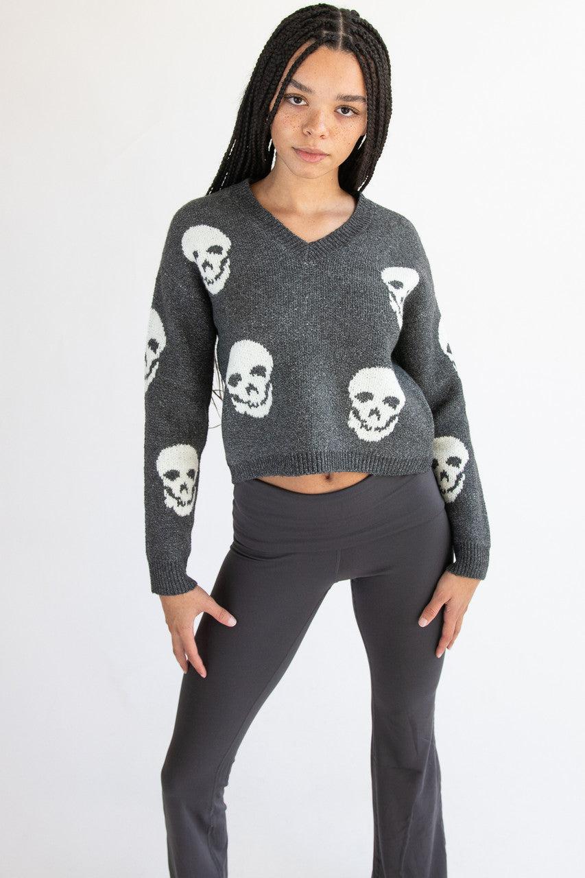 Skull Pullover Sweater Product Image