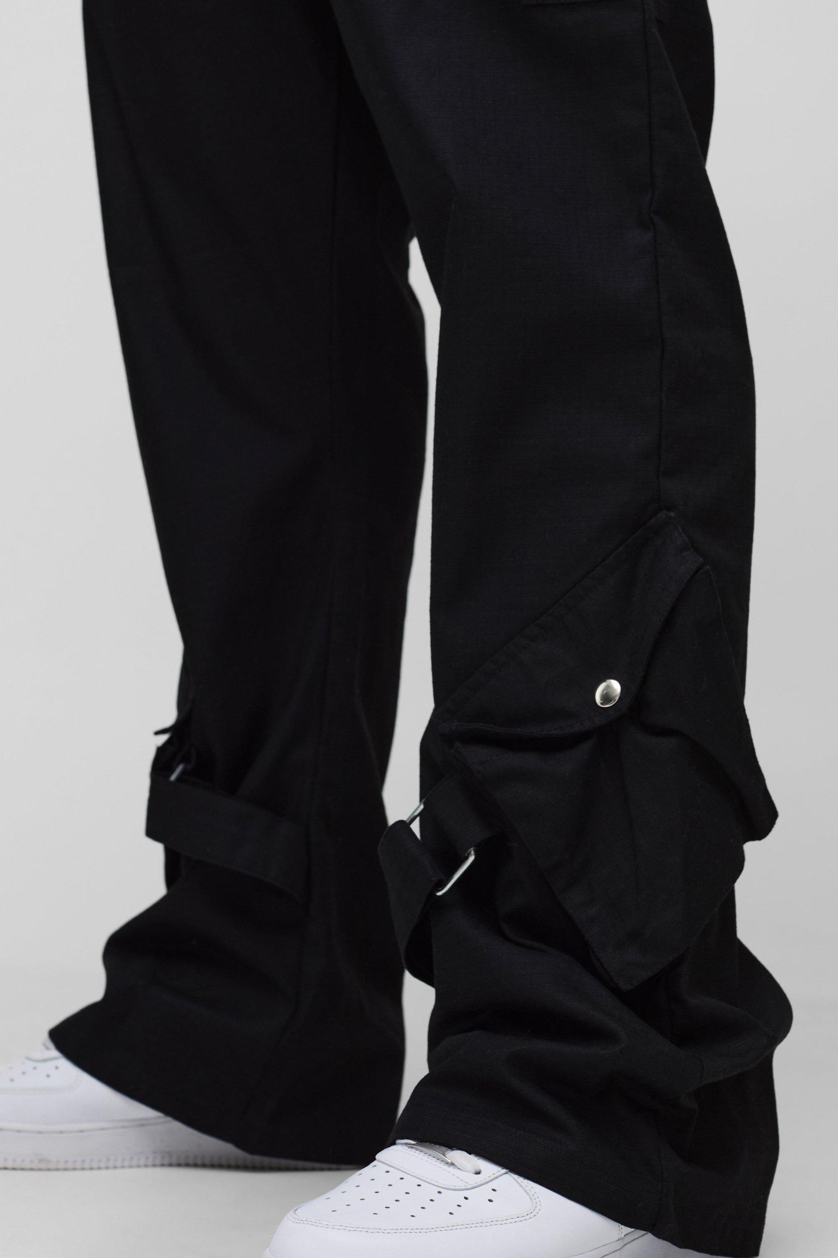 Plus Elasticated Waist Buckle Hem Detail Pants | boohooMAN USA Product Image