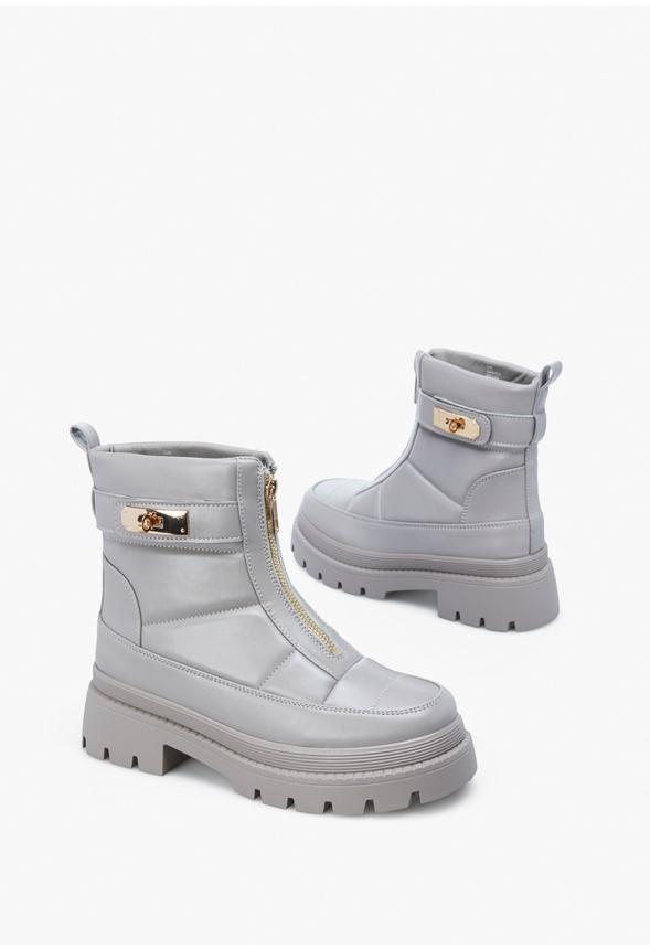 JustFab Margaux Platform Loafer Pump Womens Black/ White Size 8.5 Product Image