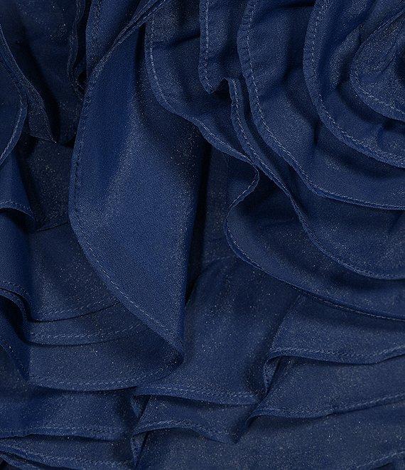 Aidan Mattox Strapless Organza Strapless Rosette Ruffle Ball Gown Product Image