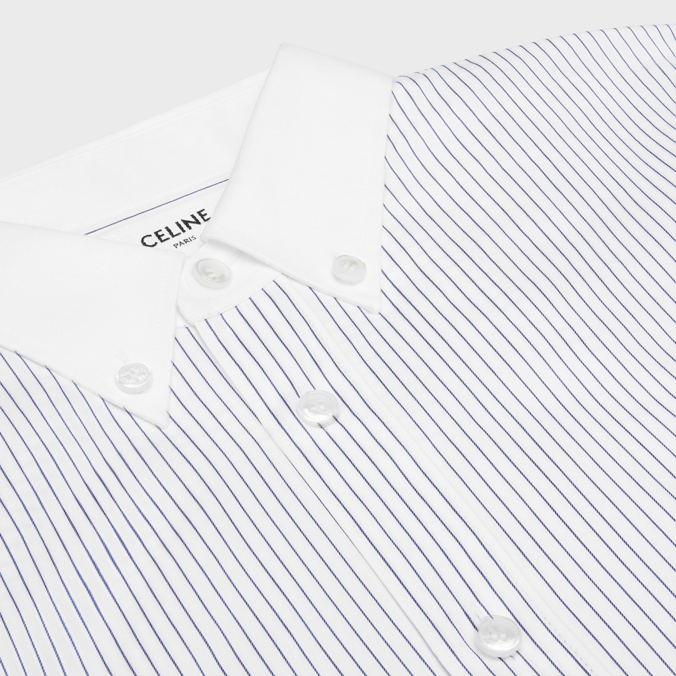 cropped shirt in striped poplin Product Image