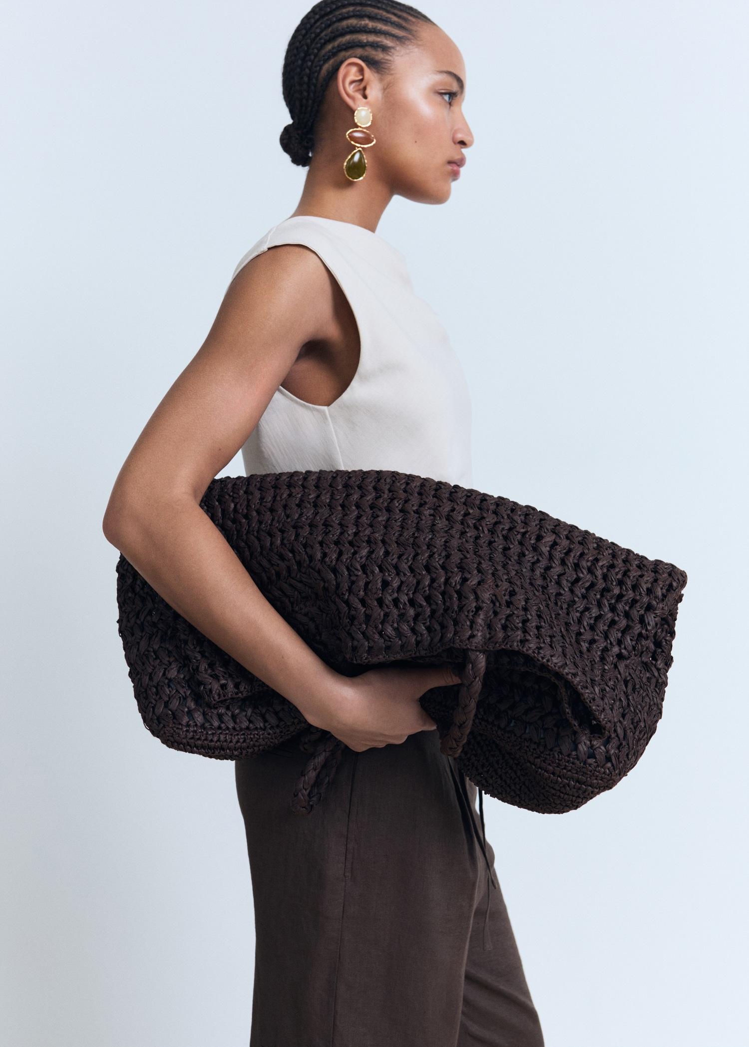 Asymmetrical draped top with straps - Women | MANGO USA Product Image