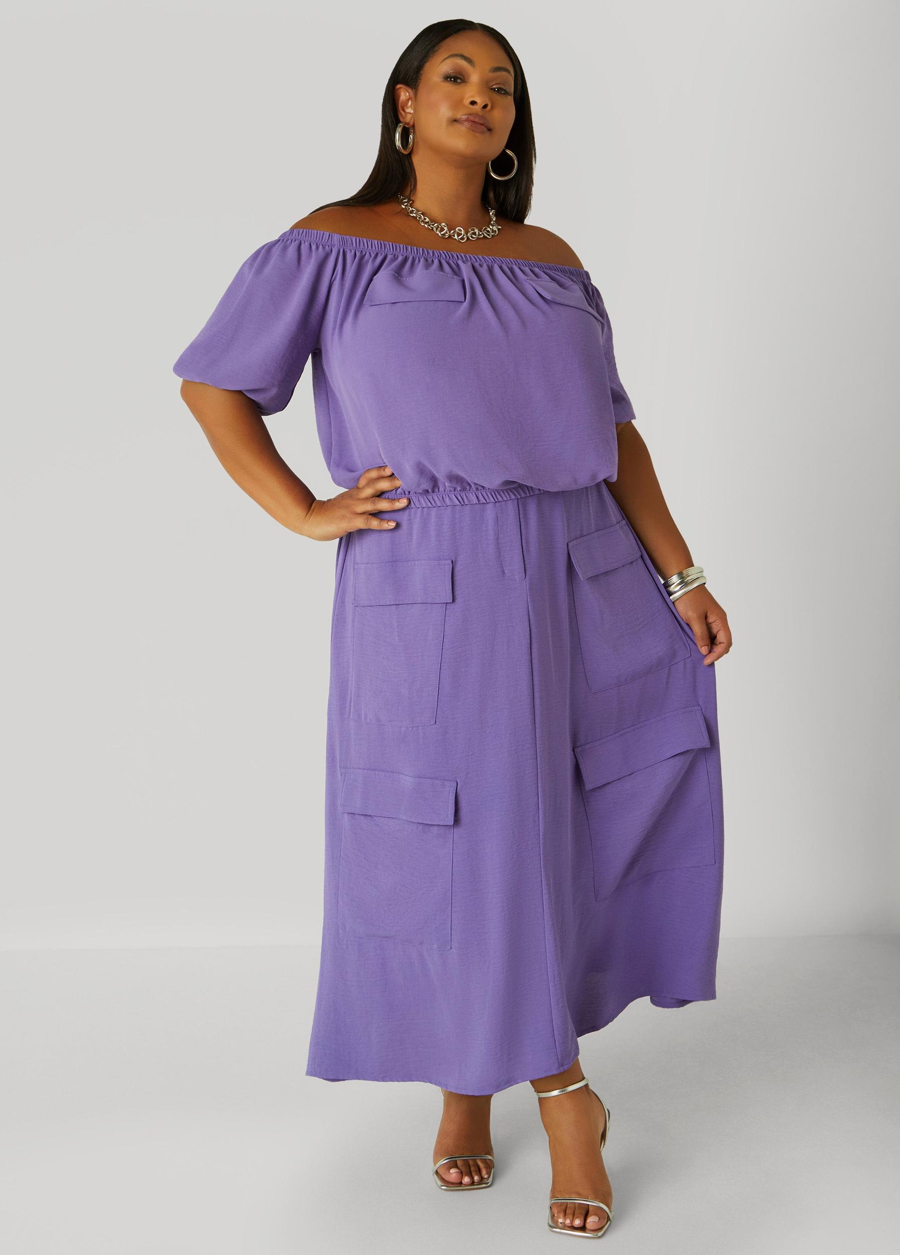 Plus Size Textured Off The Shoulder Blouse Ashley Stewart Product Image