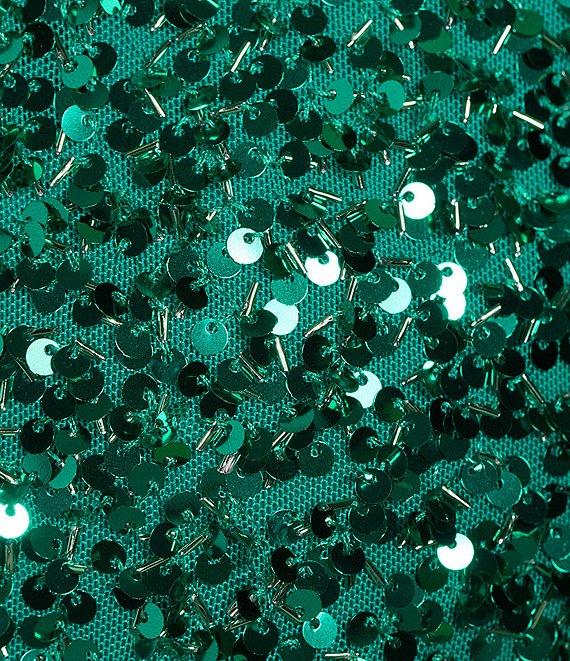 B. Darlin V-Neck Sleeveless Tie Front Sequin Bodycon Dress Product Image