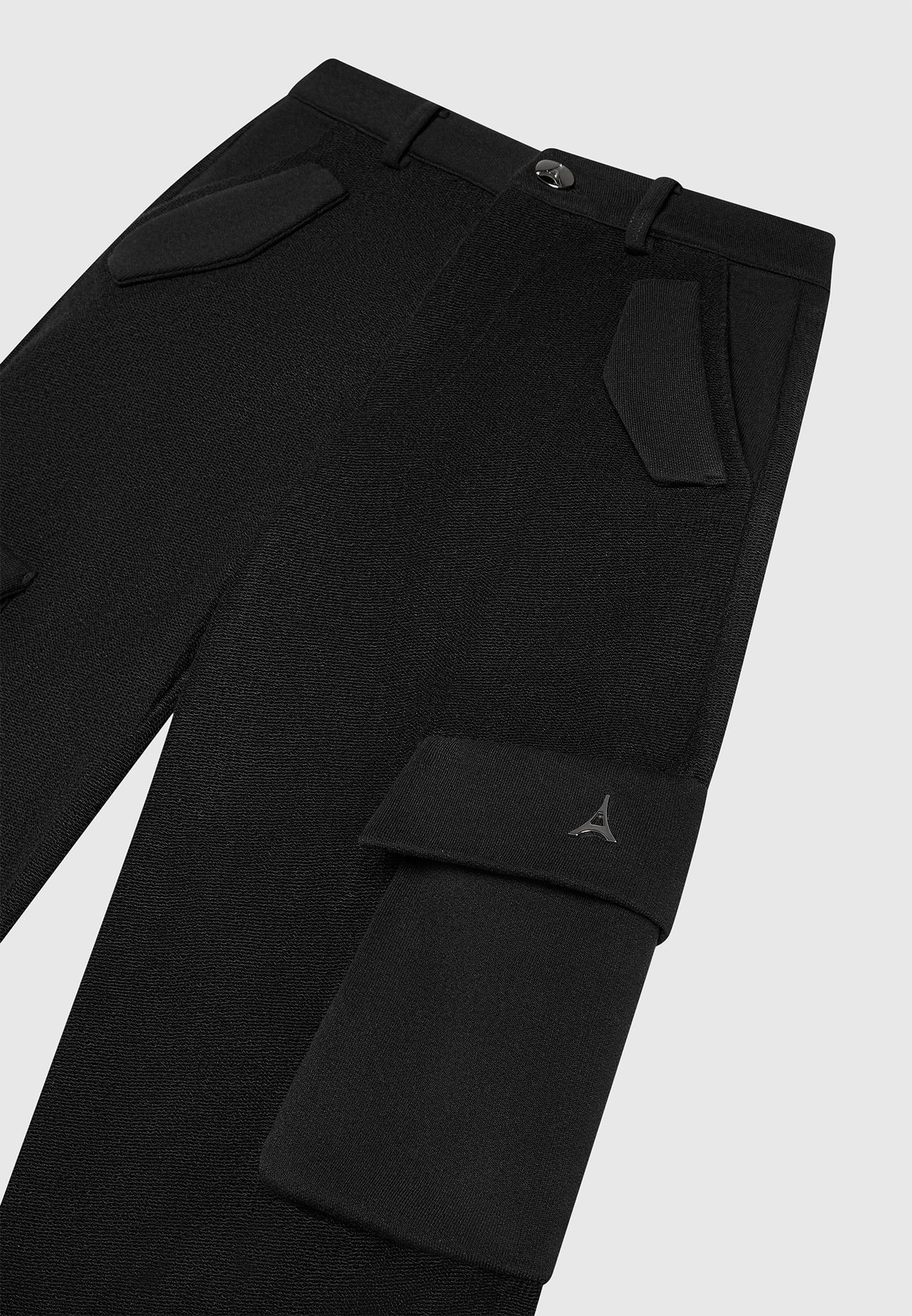 High Waisted Loopback Cargo Pants - Black Female Product Image