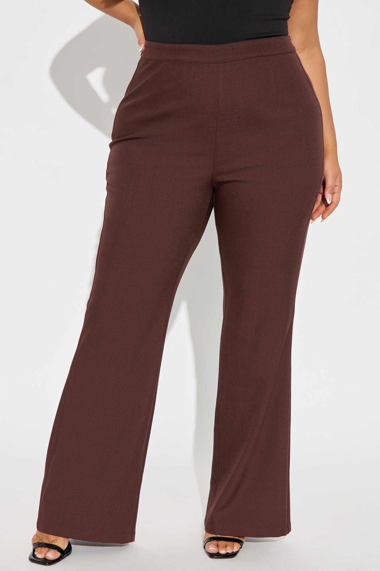 Abrina Twill Flare Pant - Chocolate Female Product Image