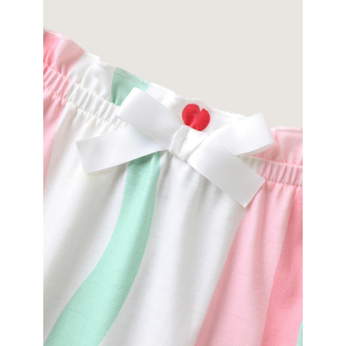 Plus Size Dreamy Stripes Cami Knit Loungewear Women Multicolor Square Neck Loungewear BloomChic 26/4X Product Image