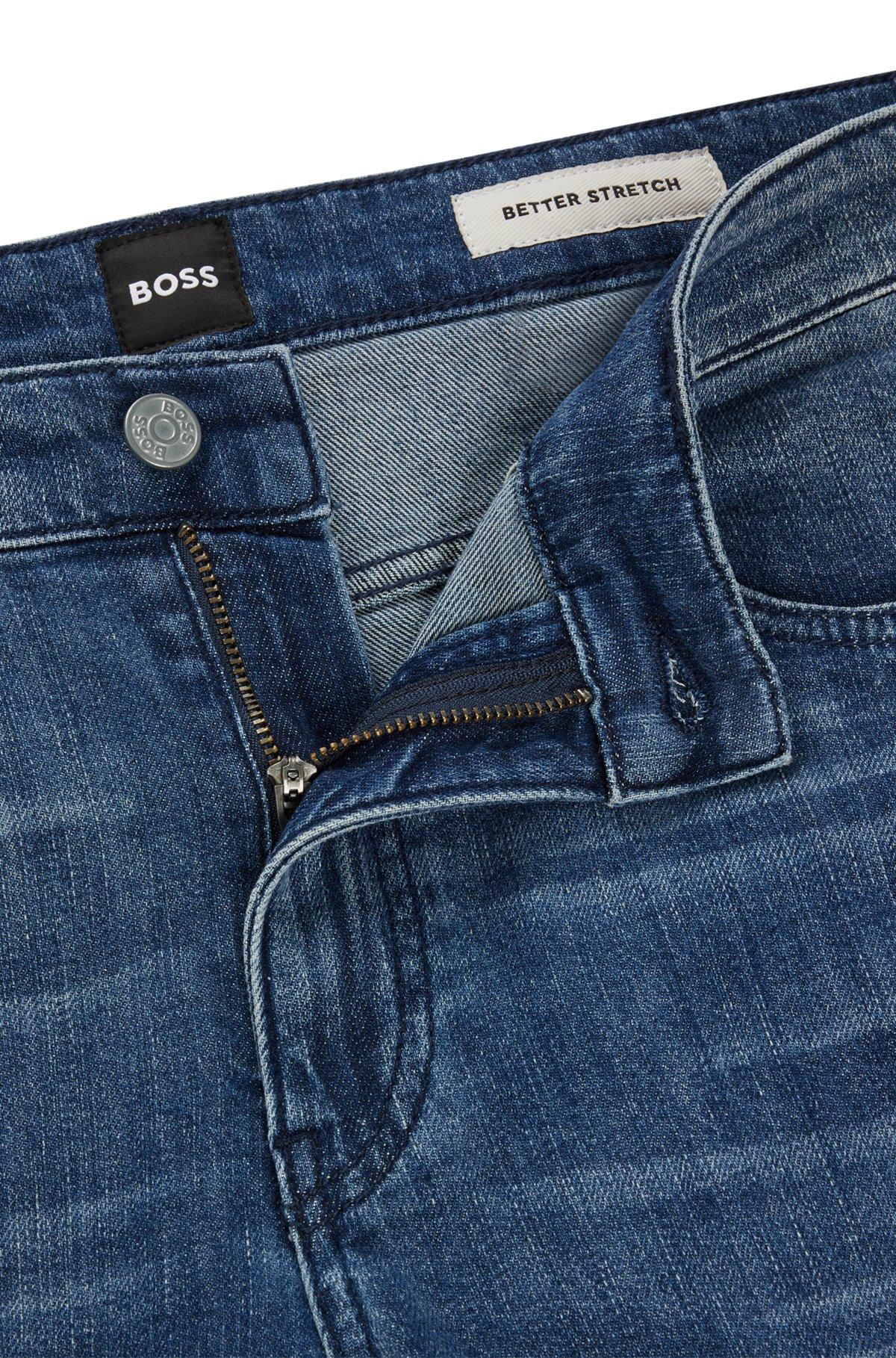 Slim-fit jeans in blue mechanical-stretch denim Product Image