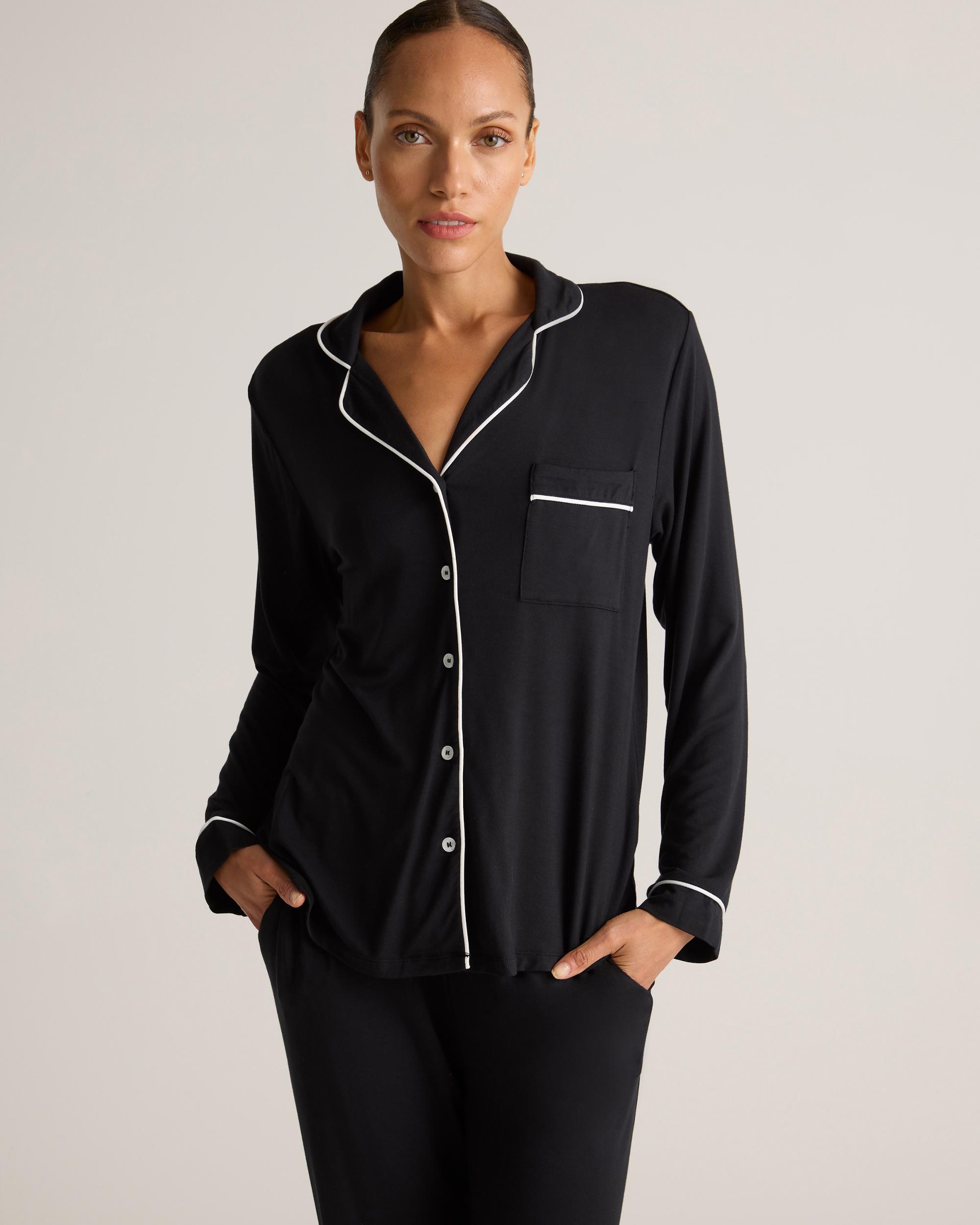 Quince | Women's Bamboo Jersey Long Sleeve Pajama Set Size XL Product Image