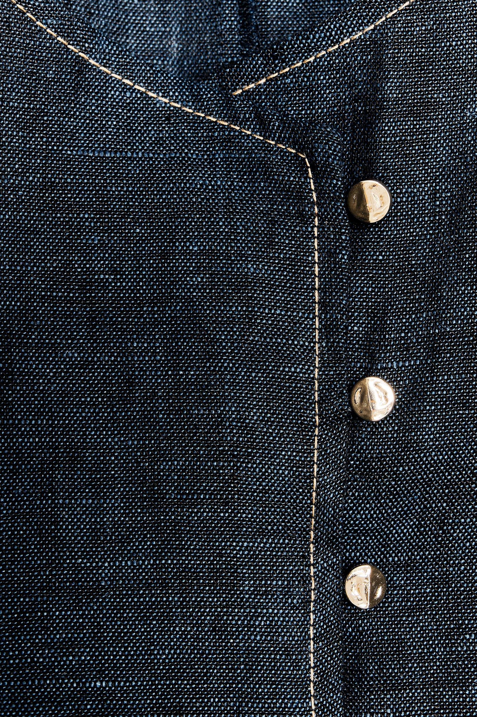 DOUBLE BREASTED LINEN VEST Product Image