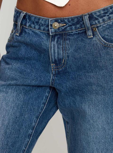 Better Half Low Rise Straight Leg Jeans Horizon Blue Product Image
