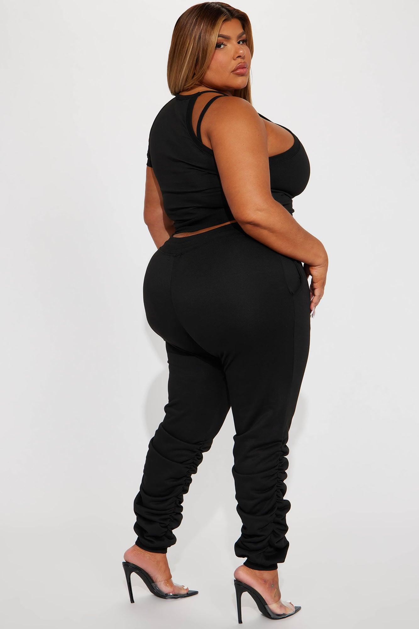 One Sided Story Pant Set - Black Product Image