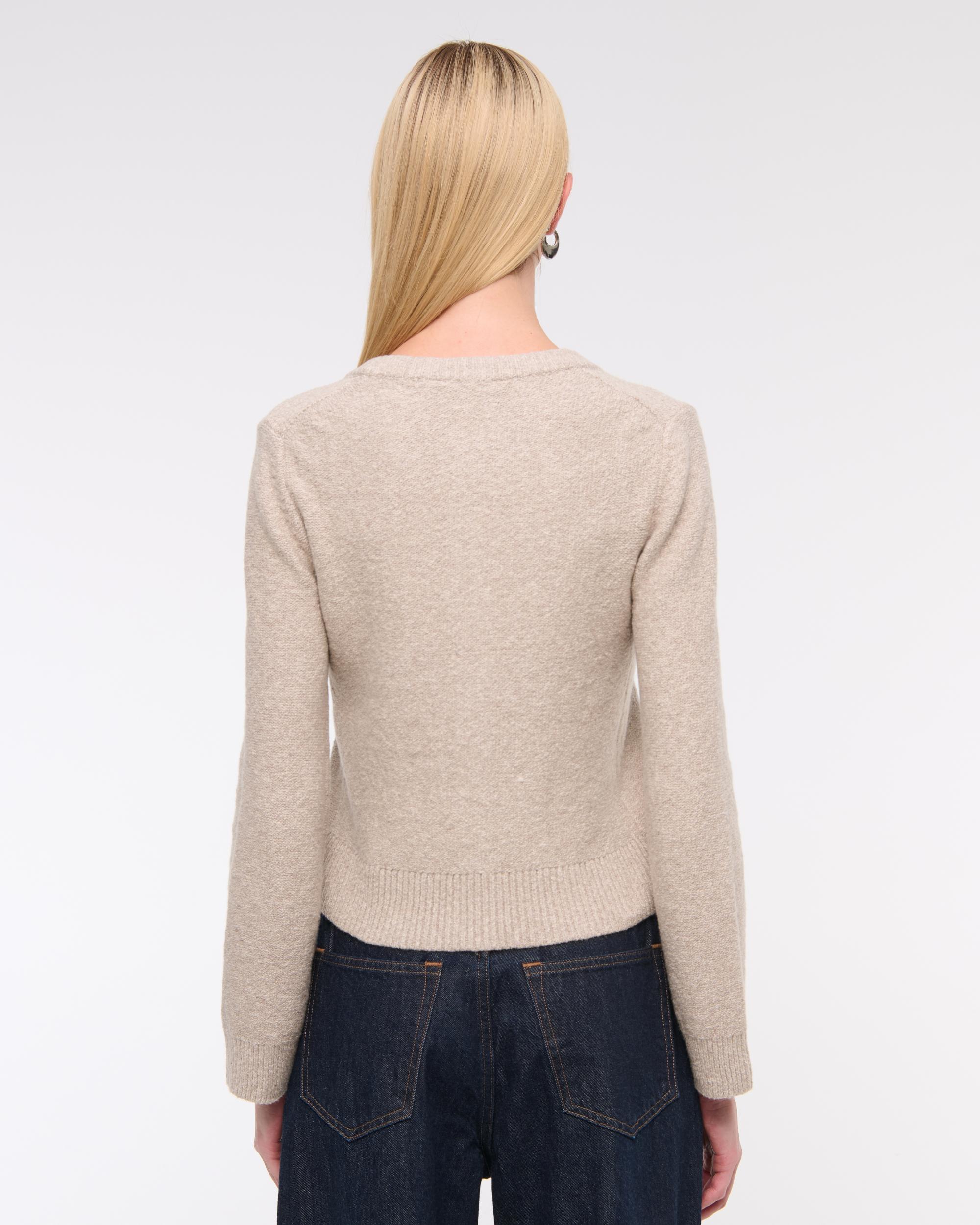 Textural Crew Cardigan Product Image