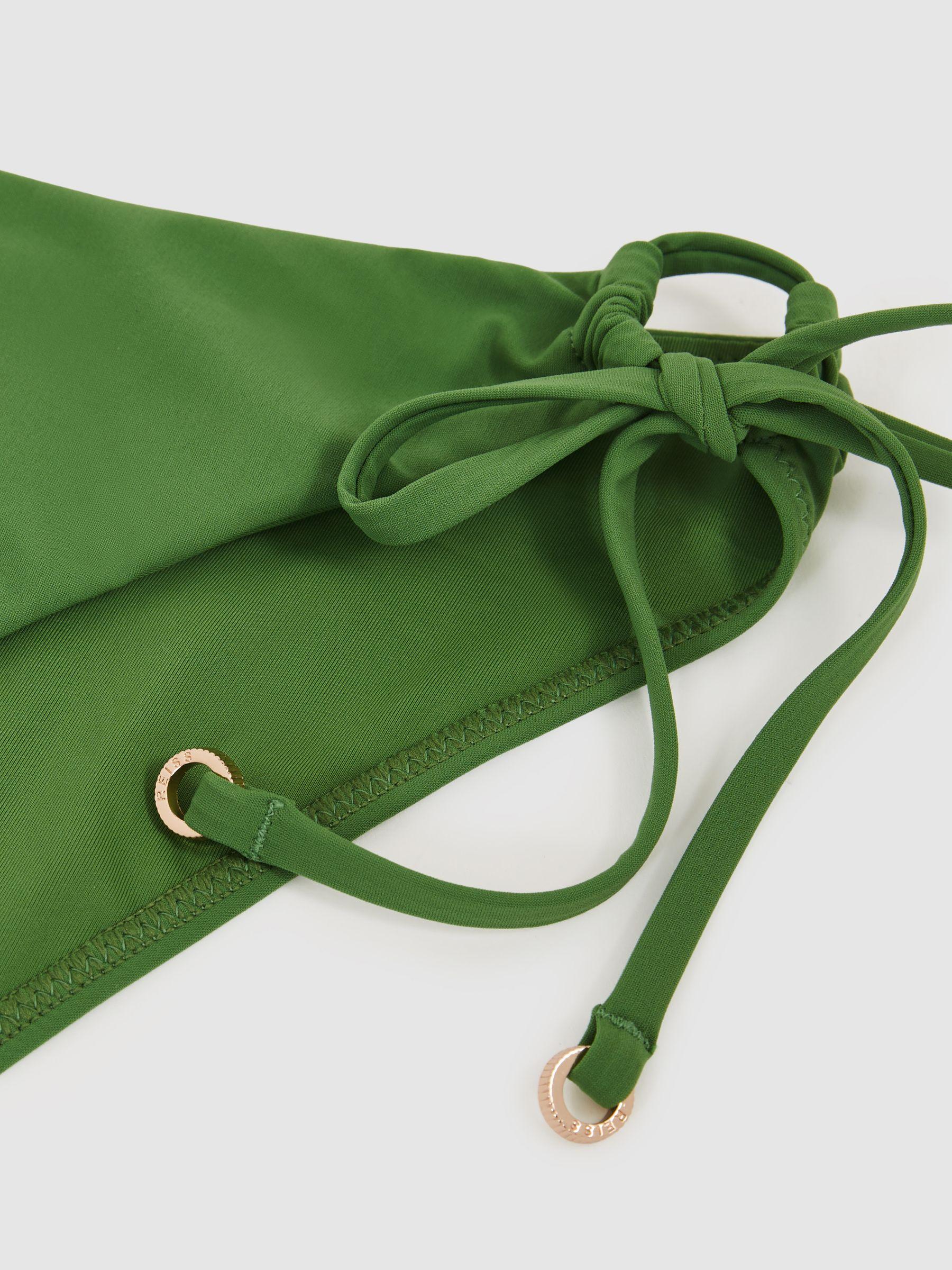 Side-Tie Bikini Bottoms in Green Product Image