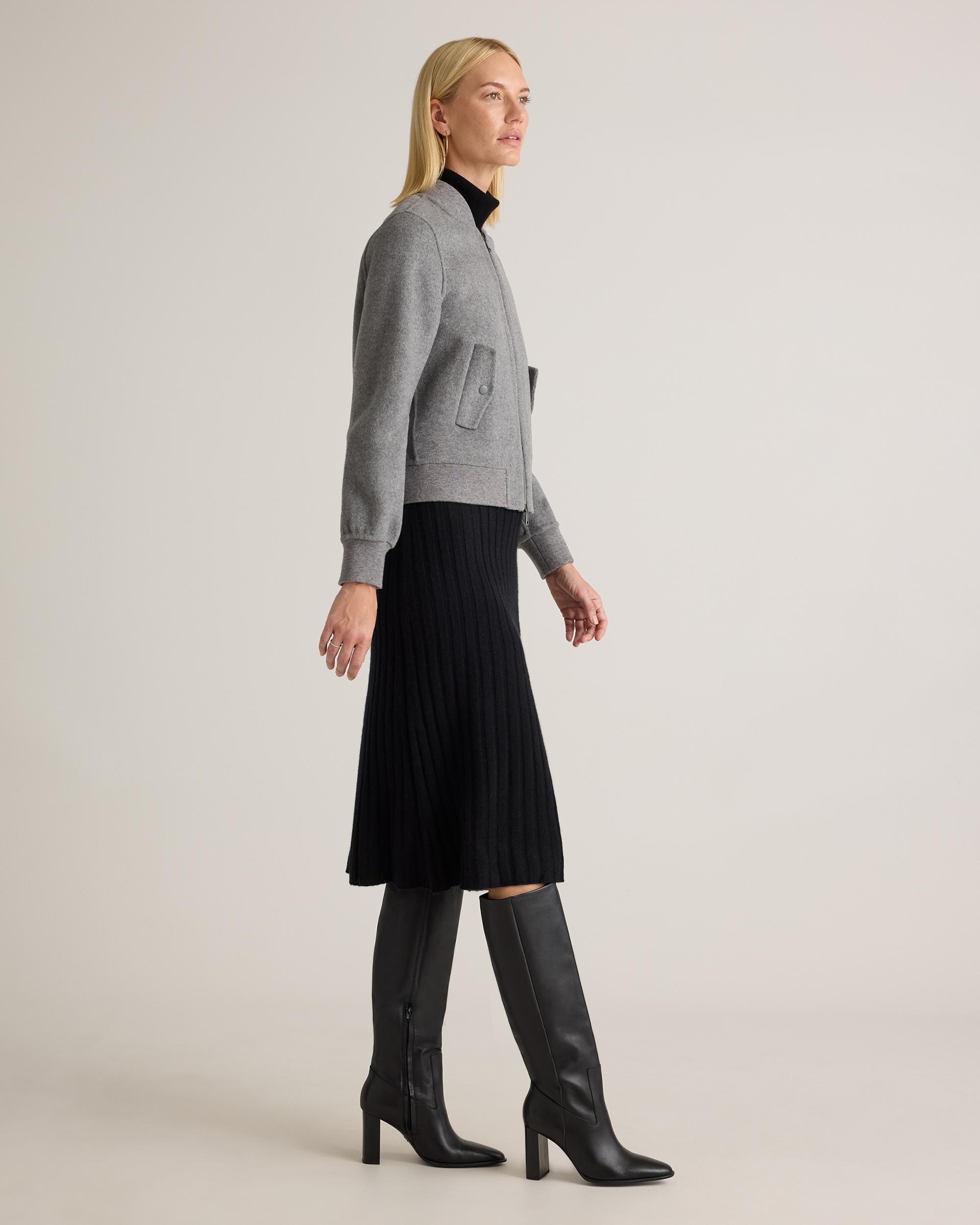 Quince | Women's Double-Faced Merino Wool Bomber Jacket Product Image