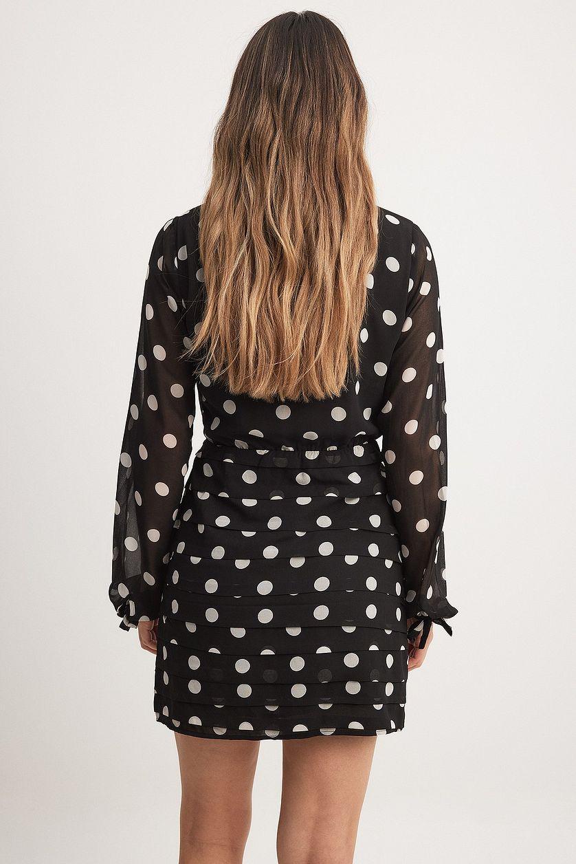 Gathered V-Neck Mini Dress Product Image