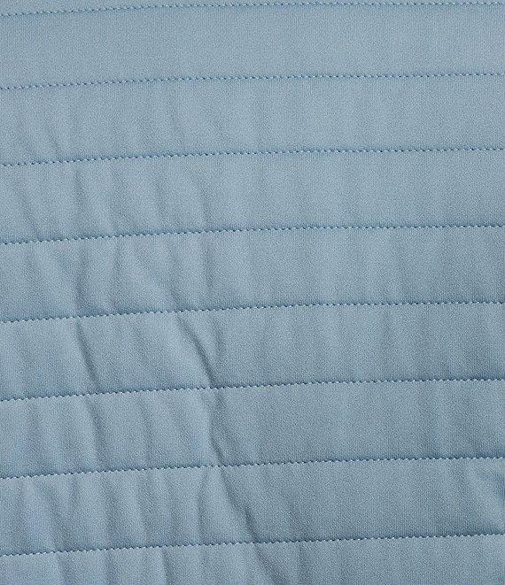 Roundtree & Yorke Long Sleeve Solid Quilted Snap Mockneck Pullover Product Image