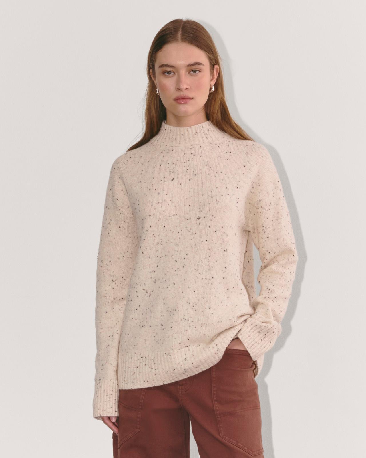Womens Mockneck Sweater in Plush Cotton by Everlane Product Image