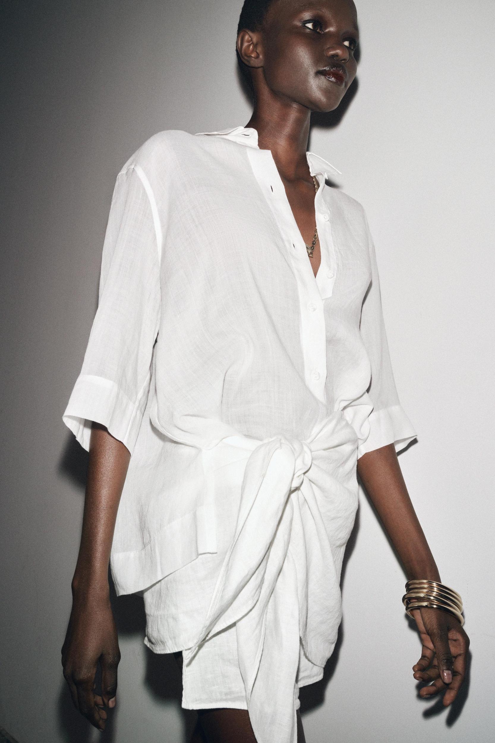 ZW COLLECTION 100% LINEN SHORT SKIRT Product Image