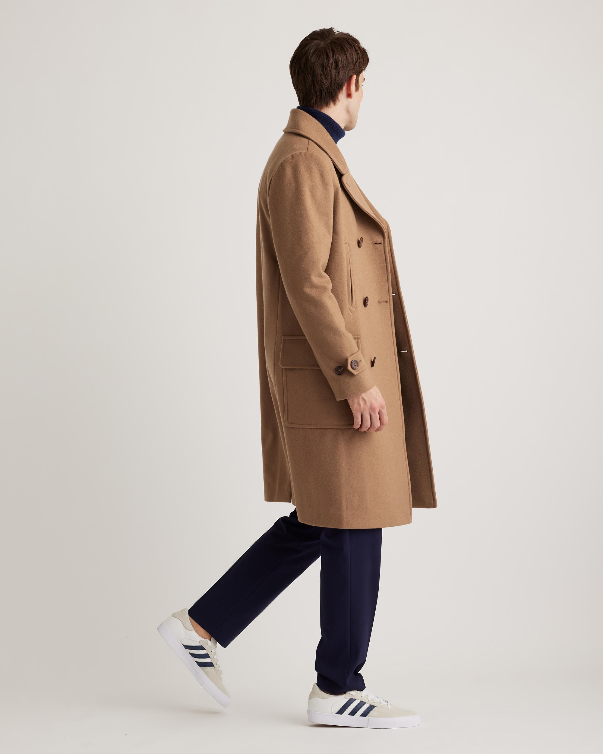 Quince | Men's Italian Wool Double-Breasted Officer Topcoat Wool/Nylon Product Image