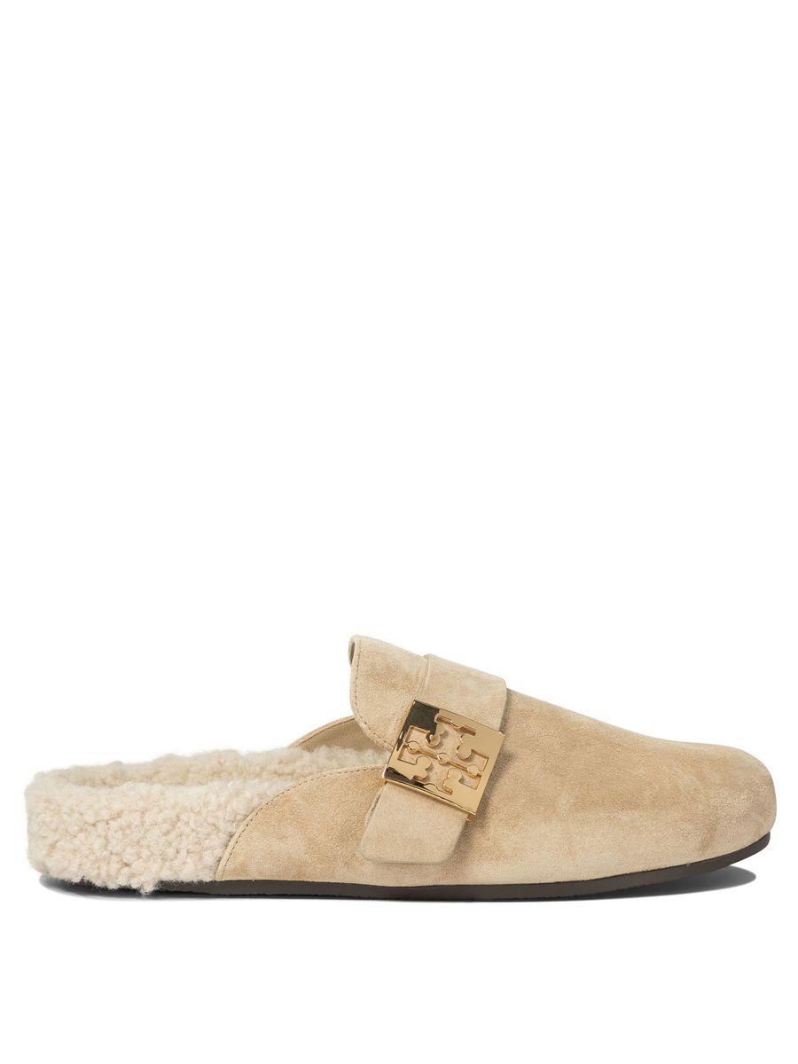 TORY BURCH Mules Mellow In Shearling Color Taupe In Brown Product Image