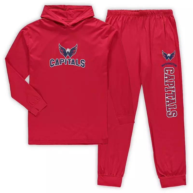 Men's Concepts Sport Red Washington Capitals Big & Tall Pullover Hoodie & Joggers Sleep Set,  Product Image