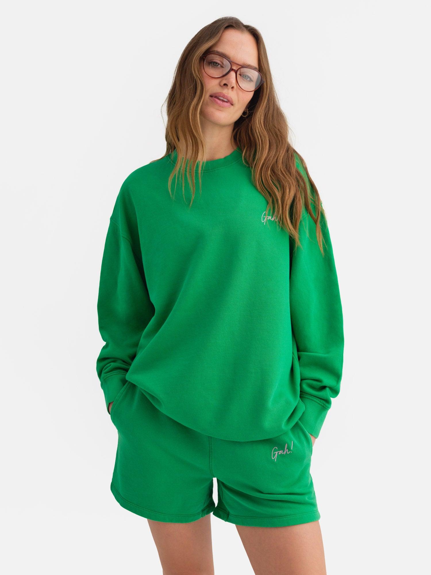 MATE x Lisa Says Gah Organic Fleece Embroidered Oversized Sweatshirt Female Product Image