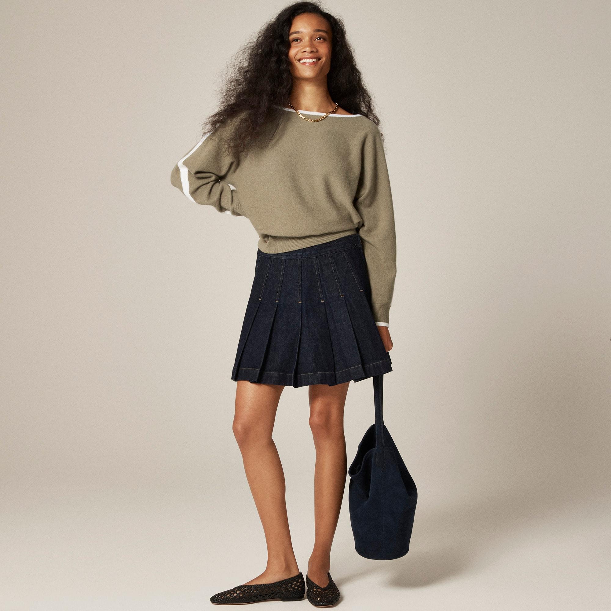 Cashmere contrast-stripe sweater Product Image