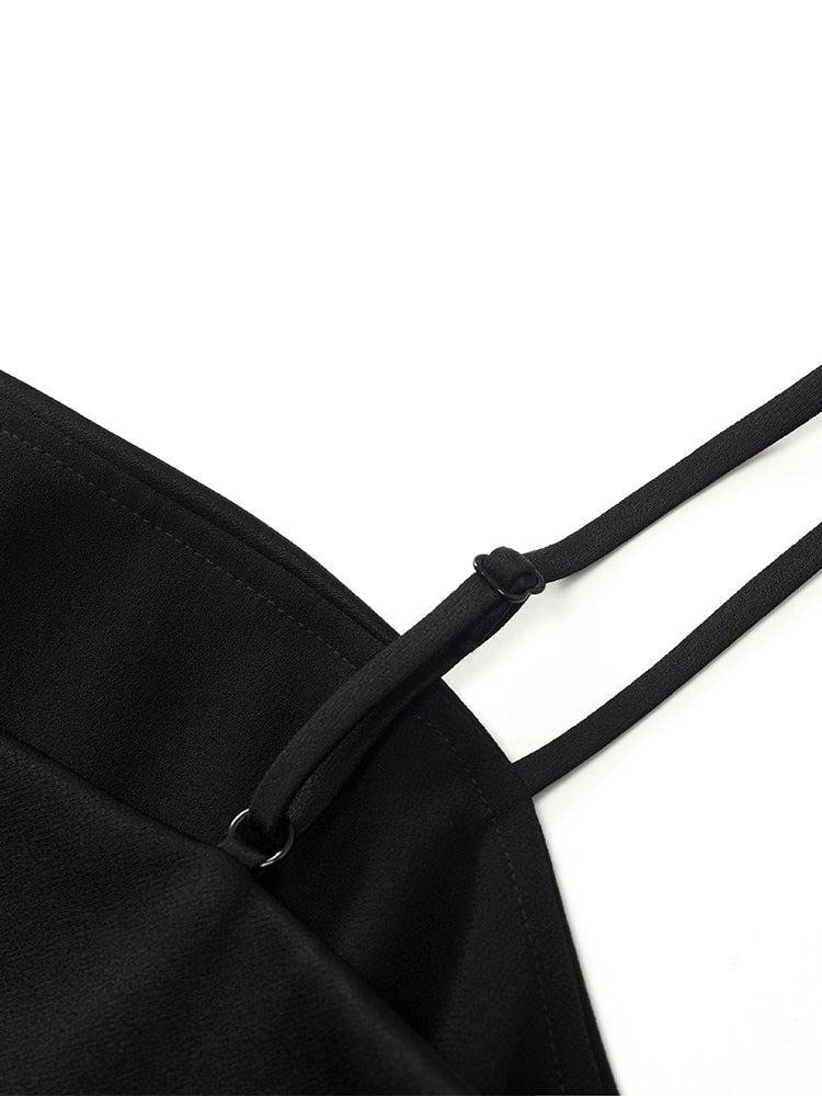 Triacetate Spaghetti Strap Women Midi Dress Product Image