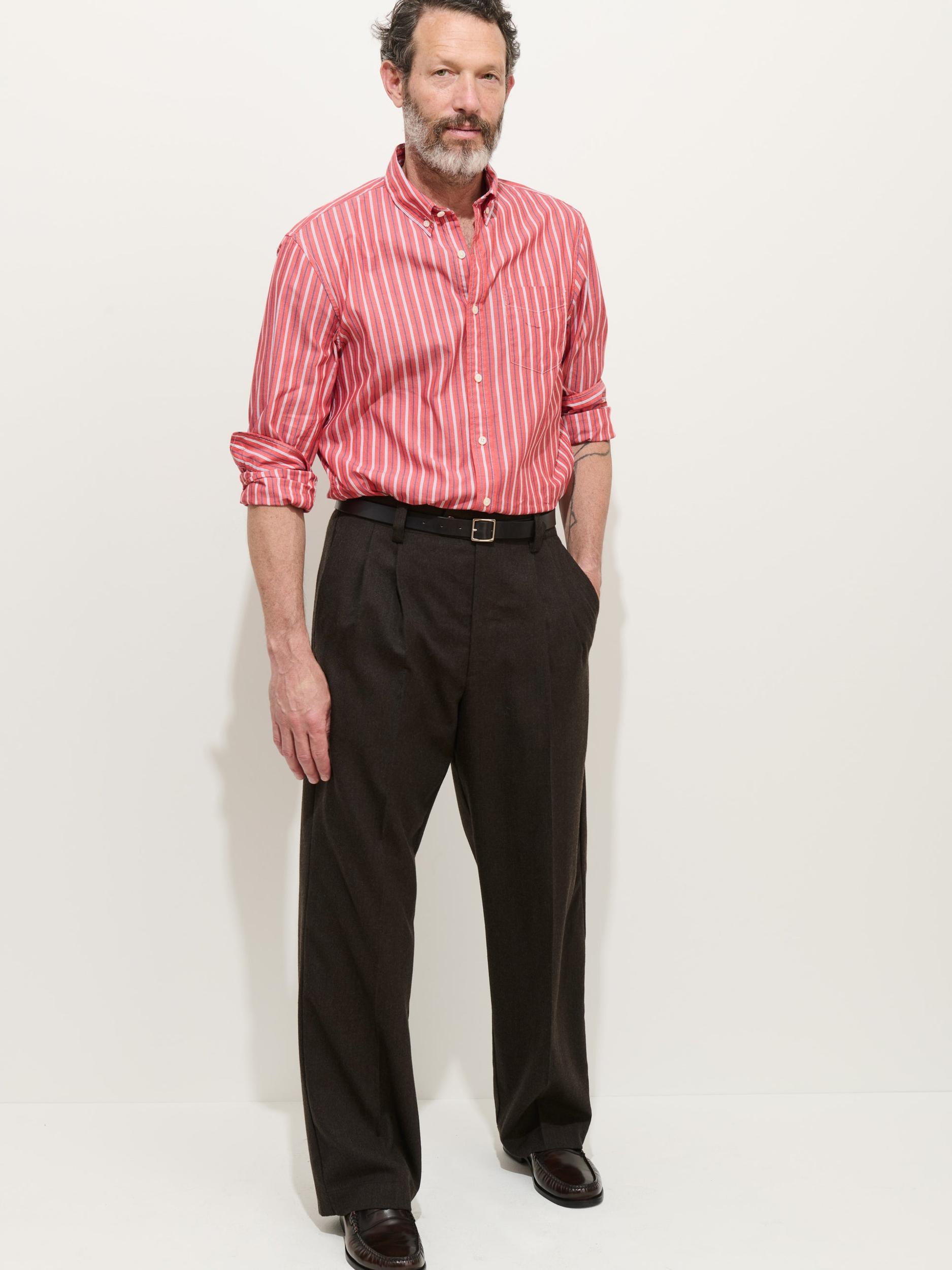 Mill Striped Shirt In Cotton Poplin Product Image